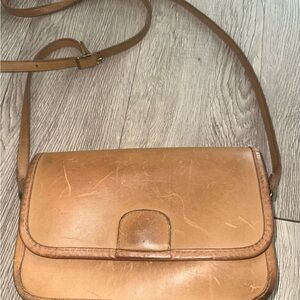Vintage Classic Glove Leather Michael Green Flap Crossbody Bag Purse